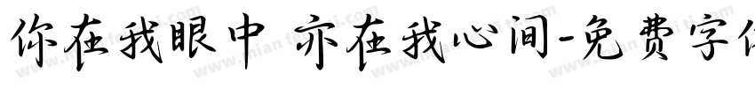 你在我眼中 亦在我心间字体转换